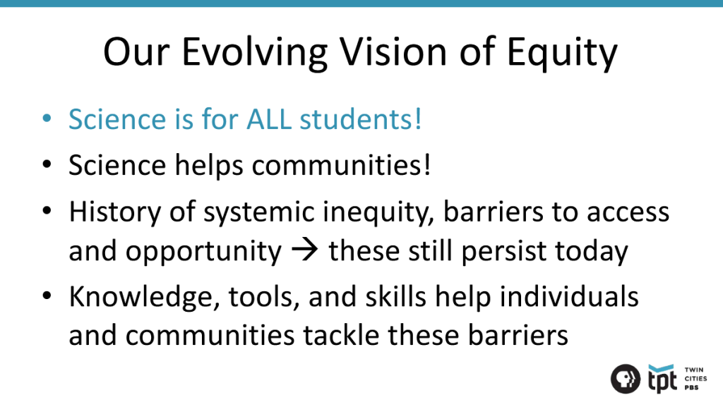 Evolving Vision of Equity