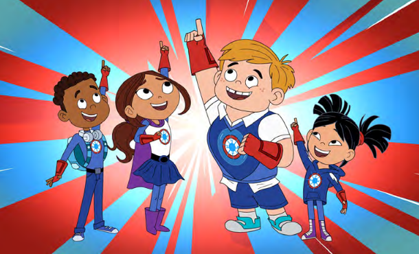 Hero Elementary Superpowers of Science pose